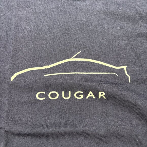 Vintage Mercury Cougar T Shirt Navy Blue Sz XL Deadstock Ford Car Promo NIP - Picture 5 of 7